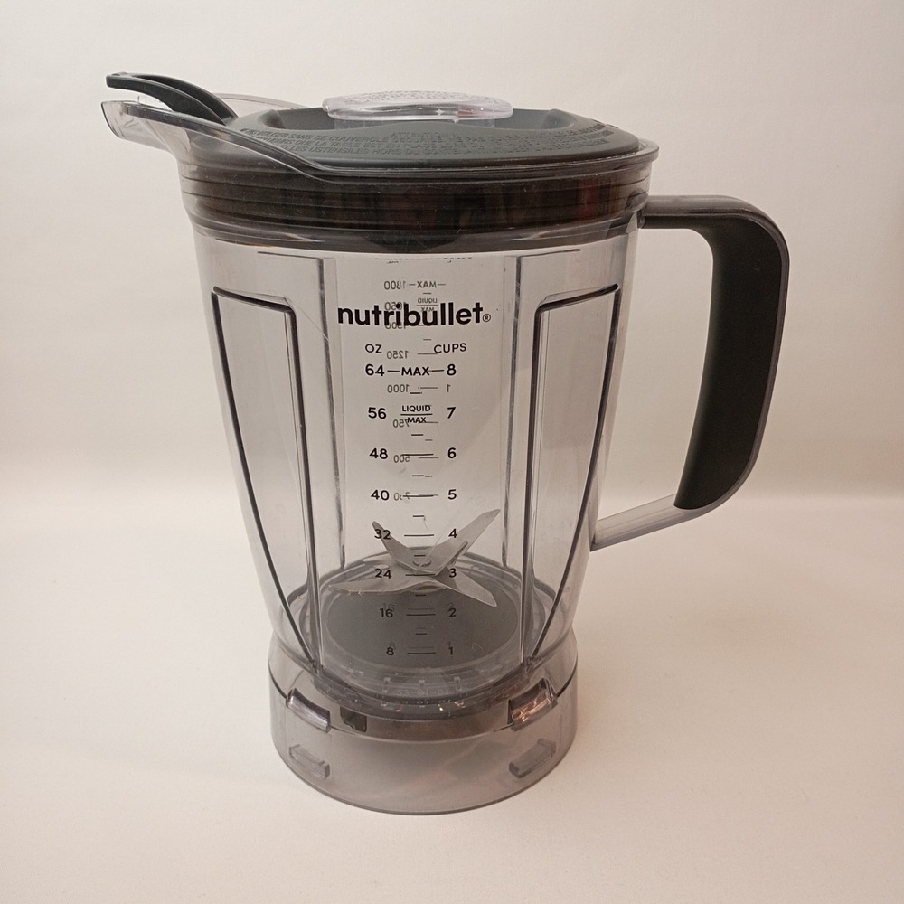 NutriBullet Blender Replacement 64oz 8-Cup Pitcher with Lid, Clean